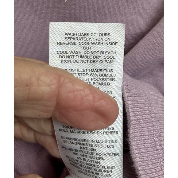 Gym Shark Women’s Lavender Purple Long Sleeve Crop Top Sz M Activewear - Picture 11 of 14